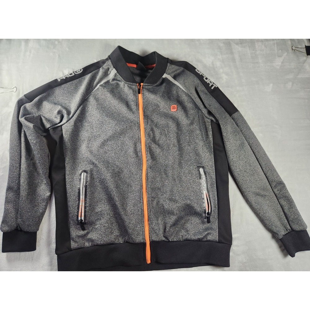 Jian Wang Track Jacket Grey Black isee Sport Men's Size XXL
